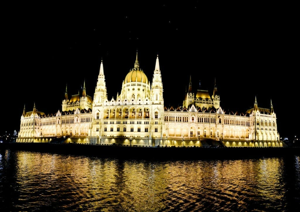 Parliament Building Budapest in Night