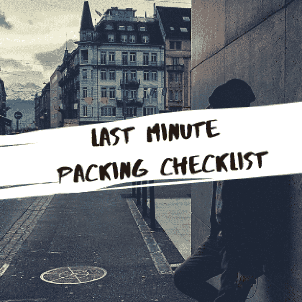 Checkliste für das Last-Minute-Packen und die Suche nach dem Aufenthaltsort