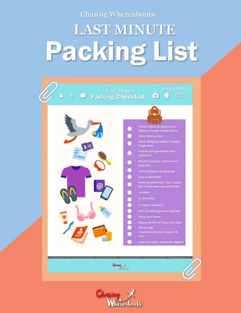 Last Minute Packing Checklist
