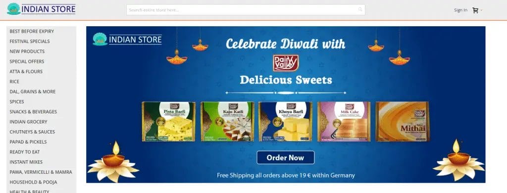 Indian Stores online in Germany