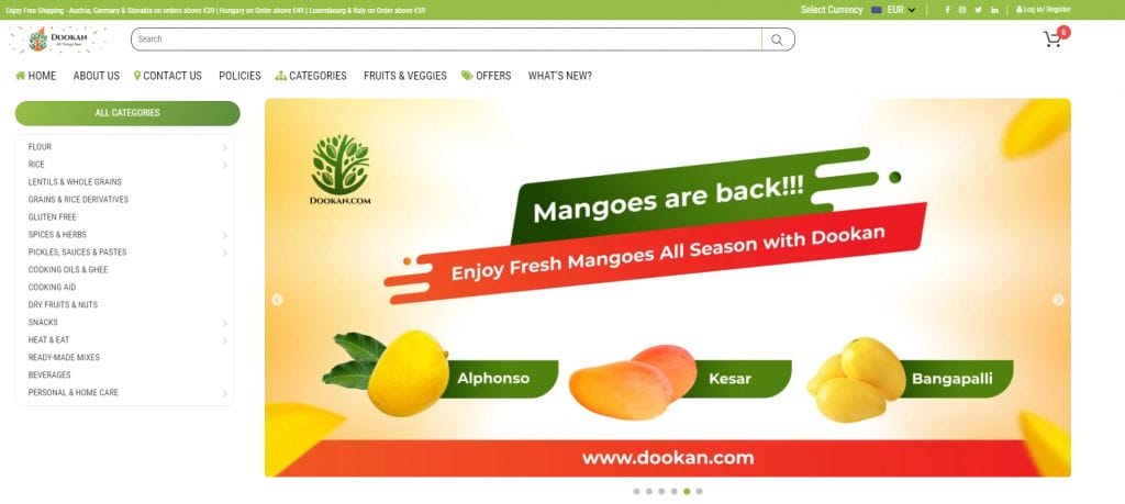 Online Indian Grocery shopping in Germany from Dookan.com