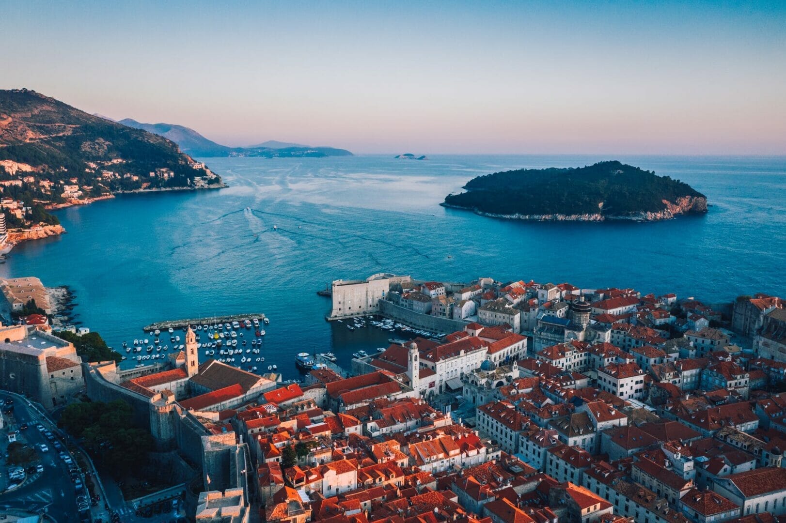 aerial view of a city and island - Best Places to Visit in Europe in June
