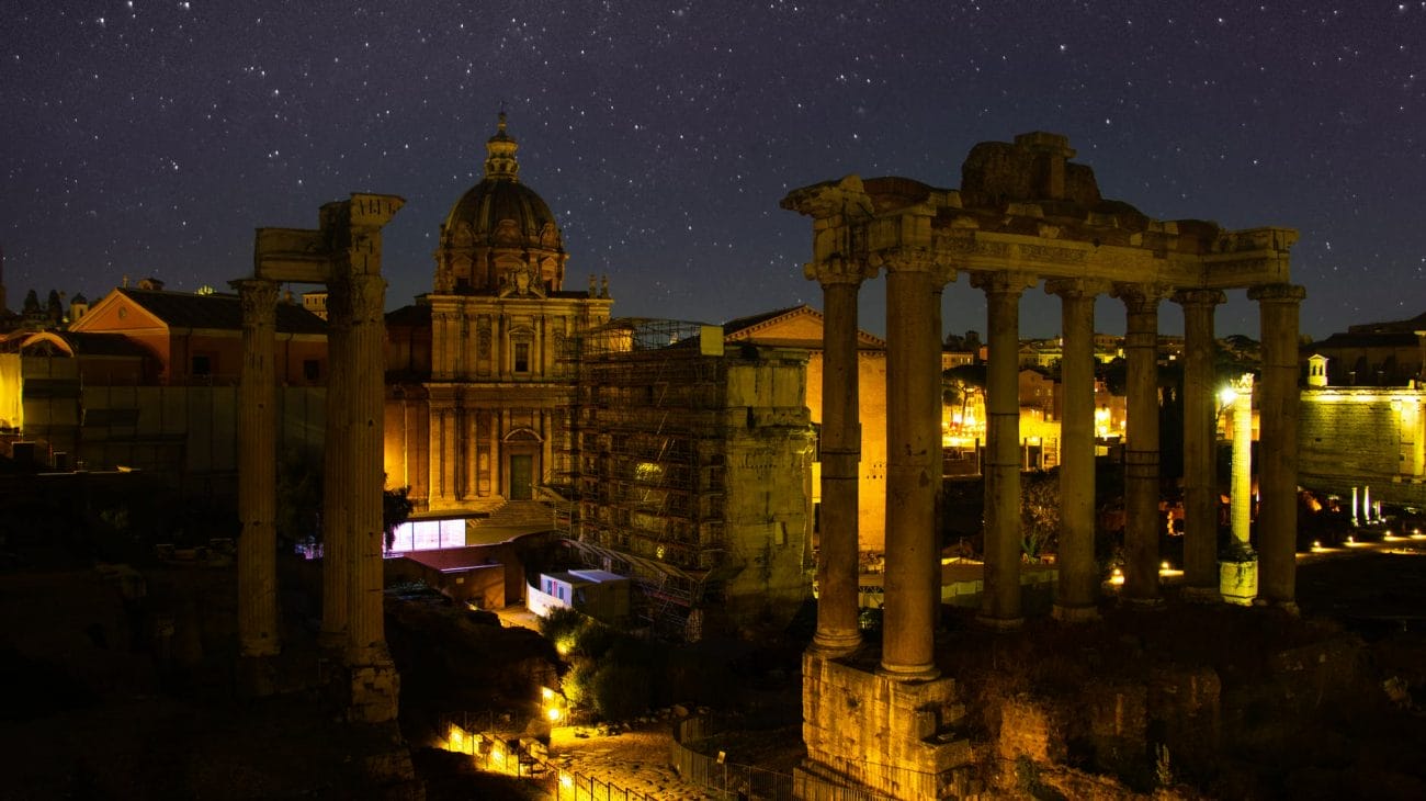 roman forum at night Top Things to do in Rome