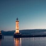 the lindau lighthouse in lake constance lindau germany