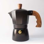 black and brown coffee pot