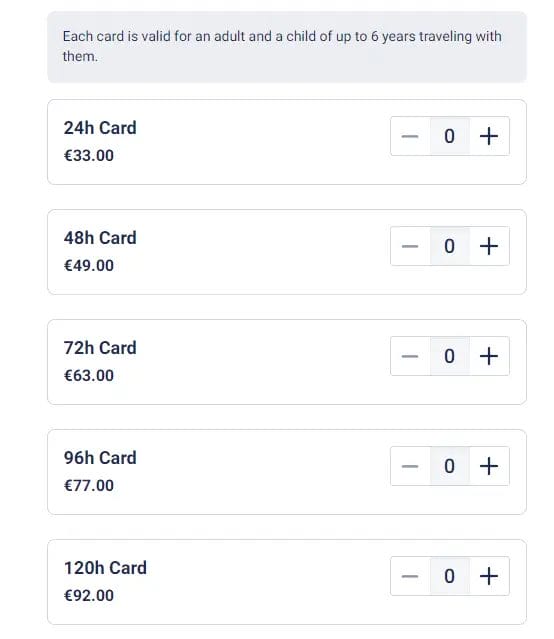 A screenshot of a payment page for purchasing the Budapest Card.