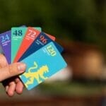 A person showcasing the Budapest Card with vibrant cards.