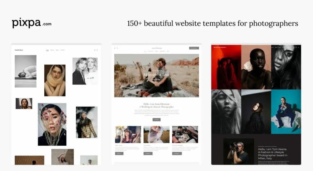 Pixa - review and templates for photographers.