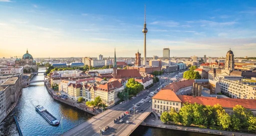 Explore the stunning skyline of Berlin with the iconic TV tower as a majestic backdrop. Embark on an exciting European itinerary or choose from our diverse travel packages to Europe, all offering an unforgettable and