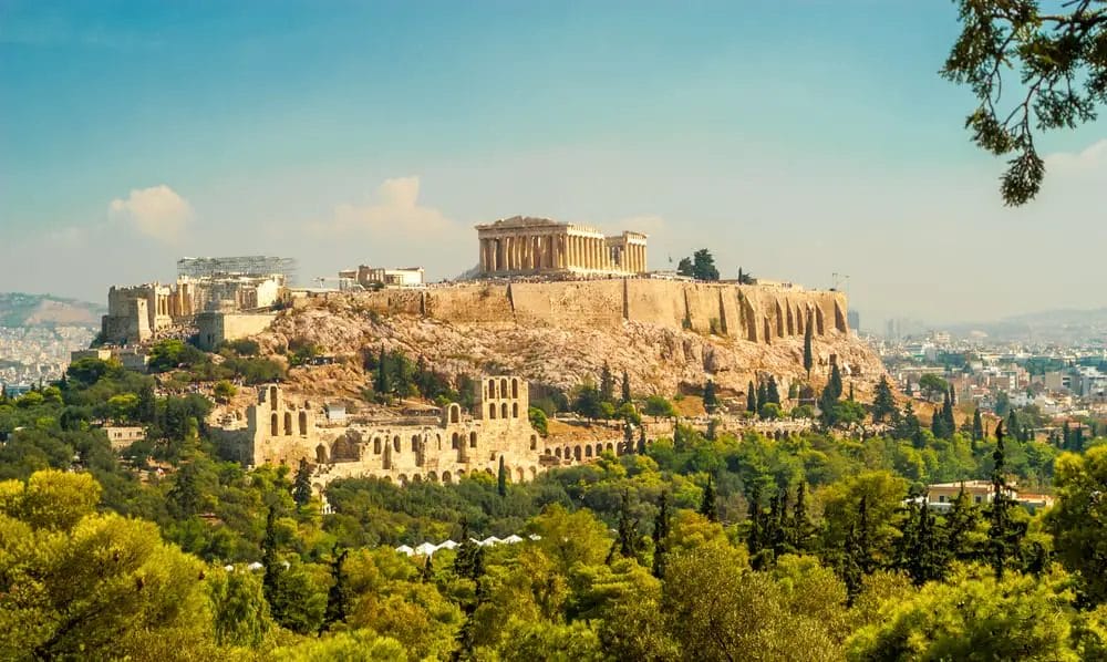 La acrópolis de atenas, grecia.