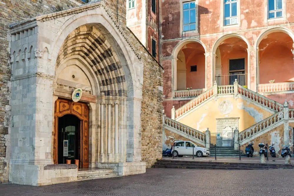 Discover a magnificent stone building with a captivating doorway while exploring Things to Do in Ventimiglia.